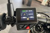 Digitales Display am Lenker mit Batteriestand und Kilometeranzeige.